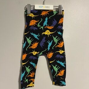 NEW handmade 6/12m multicoloured Dino grow with me pants